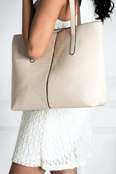 Borghetto Women's Crocodile Pattern 2 Sleeve Zippered Large Size Bag Shoulder...