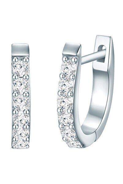 Trilani Silberohrcreolen Creolen Sterling Silber Zirkonia weiß