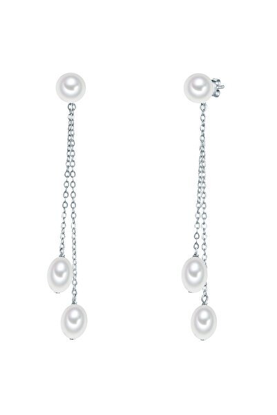 Valero Pearls Silberohrhänger Ohrhänger Sterling Silber Süßwasser-Zuchtperle ...