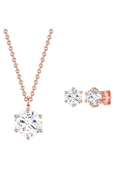 Rafaela Donata Silber-Set Set (Kette+Ohrstecker) Sterling Silber roségold ver...