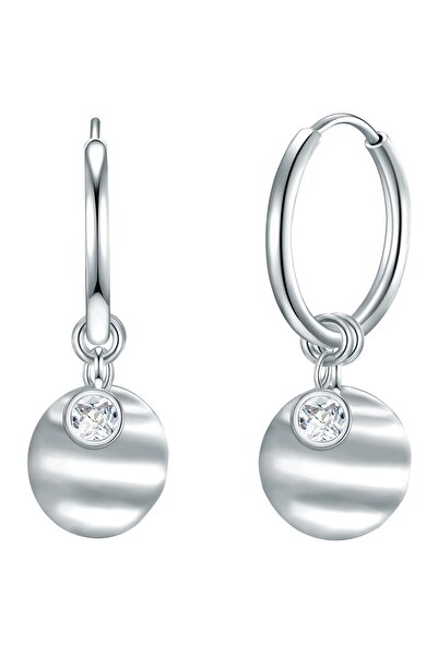 eastside Edelstahlohrcreolen Creolen Edelstahl Zirkonia weiß