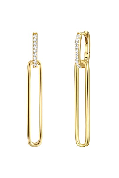 Glanzstücke München Silberohrcreolen Creolen Sterling Silber gelbgold Zirkoni...