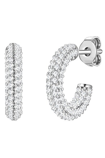 Glanzstücke München Silberohrcreolen Creolen Sterling Silber Zirkonia weiß