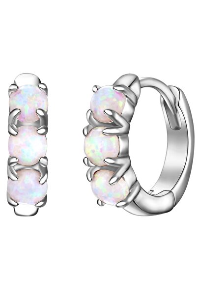 Glanzstücke München Silberohrcreolen Creolen Sterling Silber Opal (synth.)