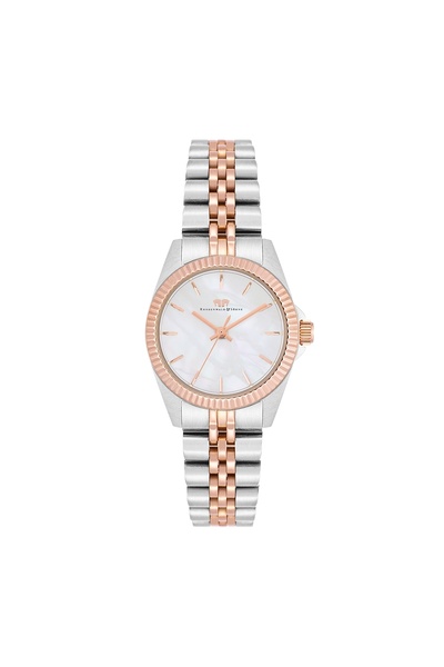 Rhodenwald & Söhne Quarzuhr Damen Quarzuhr silber/gelbgold Edelstahl silber/gelbgold