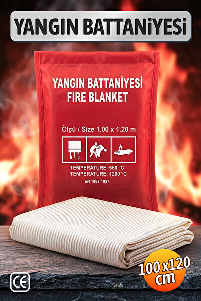 Badem10 Yangın Söndürme Battaniyesi 100 X 120 Cm Ce Sertifikalı