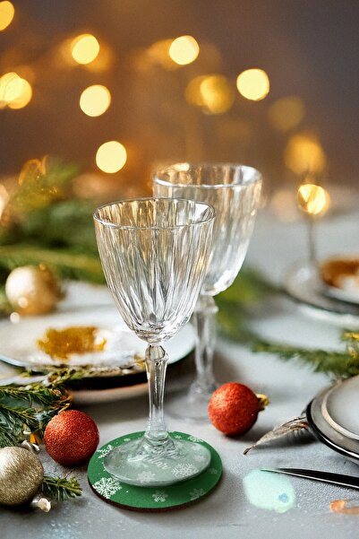 Artikel Happy Birthday Green Wooden Coasters Set of 6, Office Accessory, Tabl...