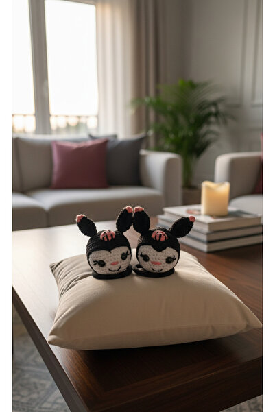 CraftyCorner Hand Knitted Kuromi Design Amigurumi Hair Clip |   Cute Handmade...