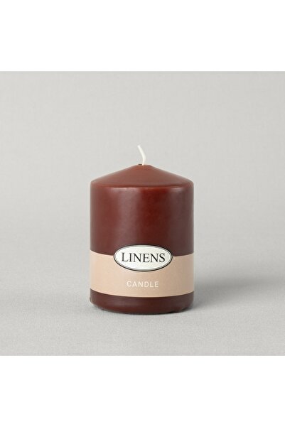 Linens Basic Çap 6 cm Yükseklik 8 cm Baton Mum Kahve