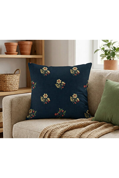 Etnik Dekor غطاء وسادة فردي بطباعة رقمية زهرية صغيرة عتيقة مقاس 43 × 43