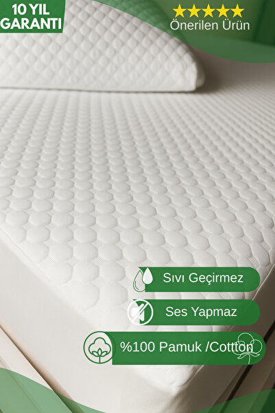 Hig Store Desert Touch Fitted %100 Pamuk Su Sıvı Geçirmez Yatak Koruyucu Alez Tek-Çift Battal Yastık Boy