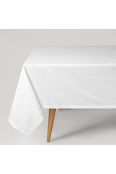 Linens مفرش طاولة بيجونيا 150×300 سم أبيض بصري