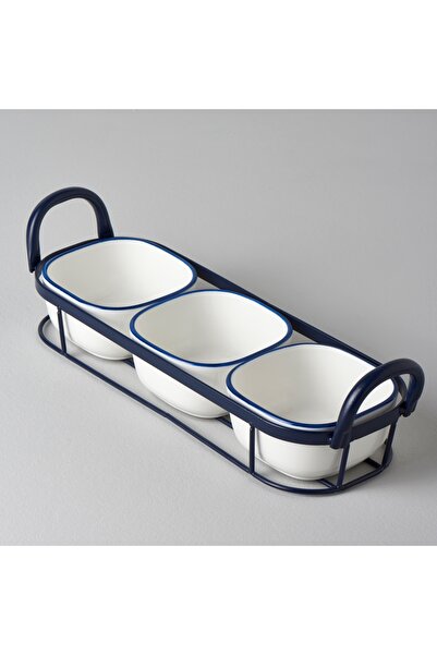 Linens Arlina Porselen-Metal 38,5x12,5x10 cm Sunum Seti