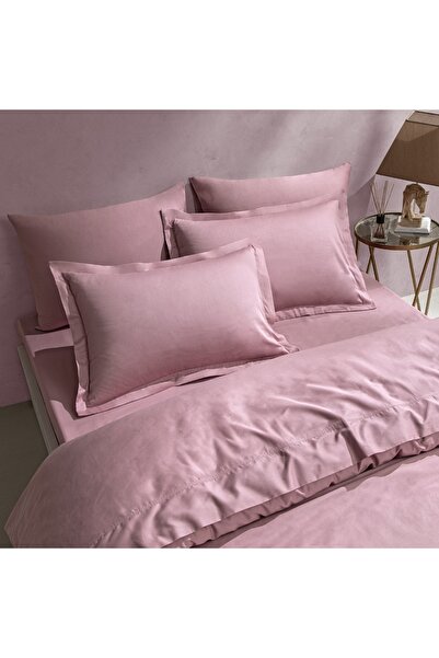 Linens Mix&Match Pamuk Saten 2'li Standart Yastık Kılıfı Seti Gül Kurusu