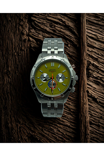 Orient Dual Time Erkek Quartz Kol Saati | Fıstık Yeşili Kadran & Paslanmaz Çelik | 2 Yıl Garantili