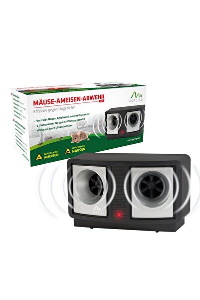Gardigo Ultrasonic Device Against Rodents, Insects, Two Speakers, Action 250 sq m