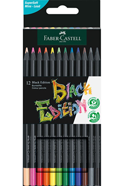 Faber Castell Creioane colorate Faber-Castell Black Ed cu 12 culori