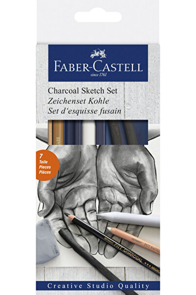 Faber Castell Set de desen cu cărbune Faber-Castell, 7 piese