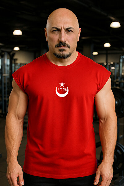 BESSA Men's No Pain No Gain Printed Smoked Oversize Crew Neck Cotton Sleevele...