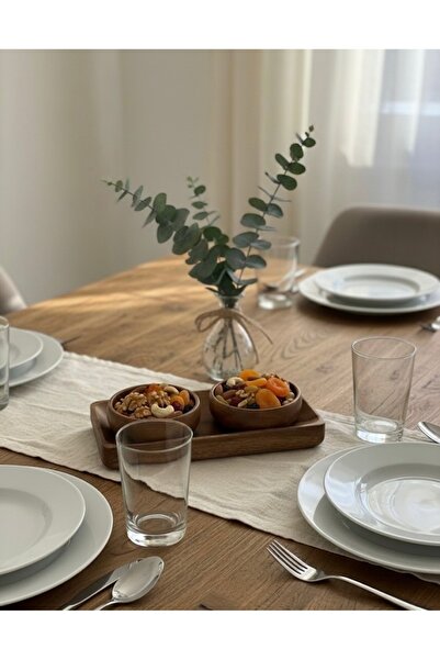 SepetçiBaba Akasya - 3 Parça Sunum Tabaklı Çerez Seti - 6703