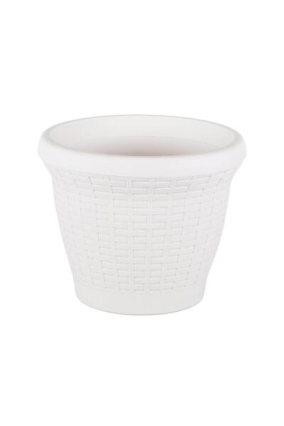 SERİNOVA Hasır Saksı 10 Lt – 10 Litre Hacimli Hasır Desenli Dekoratif Saksı