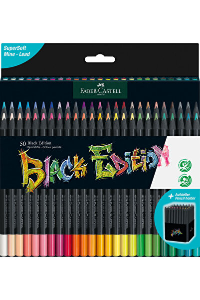 Faber Castell Creioane colorate Faber-Castell, 50 culori Black Ed.