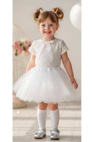 miaras baby Κοριτσίστικη Λευκή Φούστα Tutu