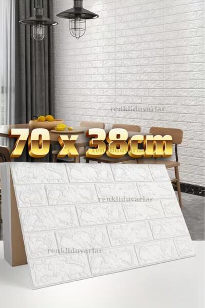 Renkli Duvarlar 70x38 cm(0,27m2)Kendinden Yapışkanlı 3D Esnek Duvar Kağıdı Paneli