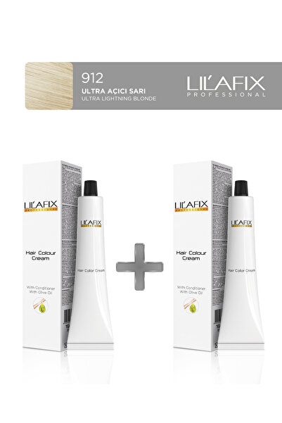 Lilafix 2'li Tüp Saç Boyası 60 ml 912 Ultra Açıcı Sarı