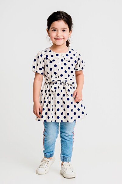 STITCH by MH Ruffle Collar Polka Dot Dress