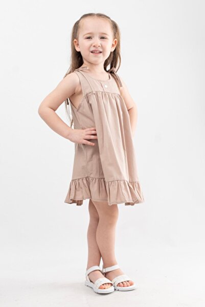 Vauva Štampano Haljina za devojčice sa naramenicama Poplin Haljina sa detalji...