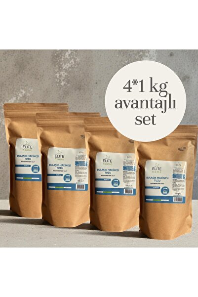 The Elite Home Doğal Bulaşık Makinesi Tuzu 1 kg x 4 adet
