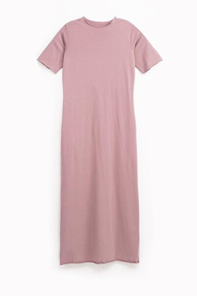 Vauva Oversize μακρύ 100% βαμβακερό κοντομάνικο φόρεμα V00888