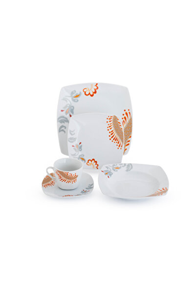 HIC طقم عشاء سيراميك 30 قطعة لـ 6 أشخاص