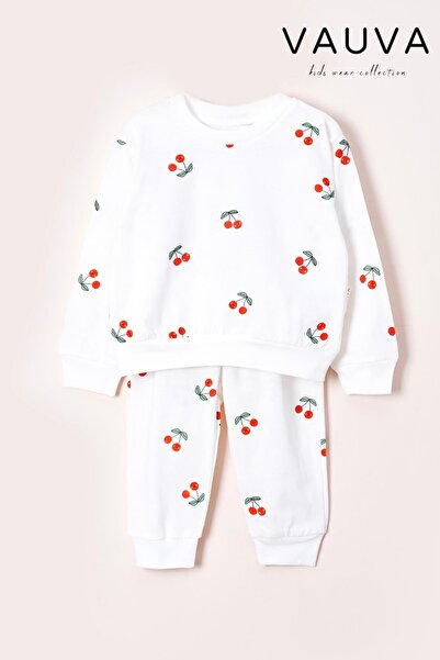 Vauva Pijama Takımı Uzun Kollu Baskılı Kız Erkek Bebek Çocuk Pijama Takımı