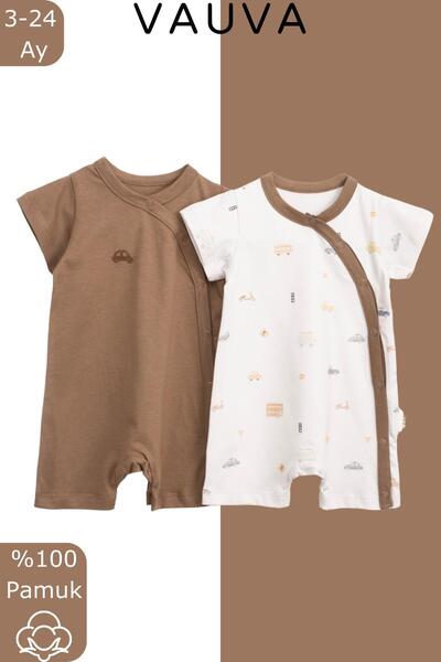 Vauva 2-Piece Snap Jumpsuit Printed Embroidered Baby Kids Summer Jumpsuit