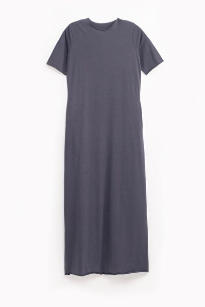 Vauva Oversize μακρύ 100% βαμβακερό κοντομάνικο φόρεμα V00888