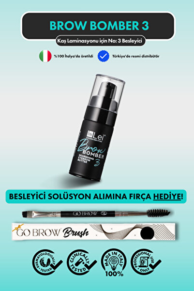 İnLei Brow Bomber 3 Kaş Besleyici, Gürleştici Yağ 15 ml – Profesyonel Kaş Lam...