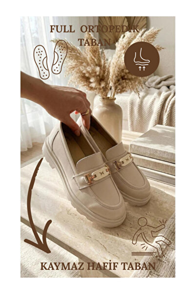 Slipcat Loafer pentru femei cu talpă groasă, ortopedică, confortabilă, aspect de piele – negru