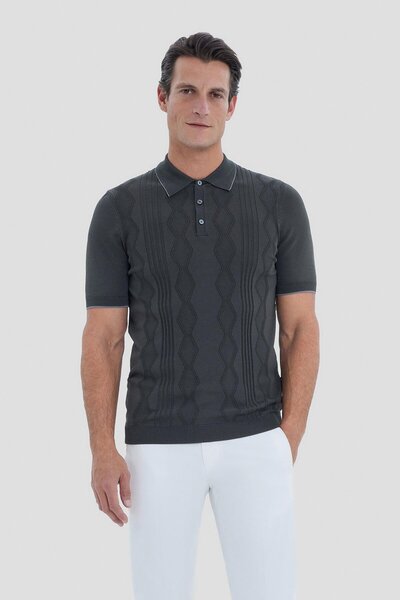 Sabri Özel Yeşil Polo Yaka T-Shirt