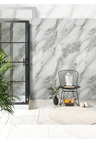DİECOR Premium Kalite Mermer Desenli PVC Paneli 122x244 Cm Suya Dayanıklı Ban...