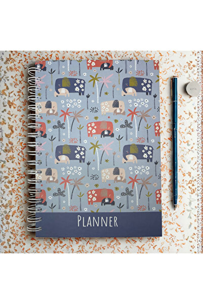 Lizy Premium Tarihsiz Ajanda – 17x24 Sert Kapak, Spiralli, 4 Renk, Stickerlı