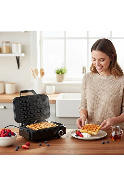 ideal STORE Ηλεκτρική μηχανή βάφλας με φούσκα idealSTORE, 1200W, Premium αντι...