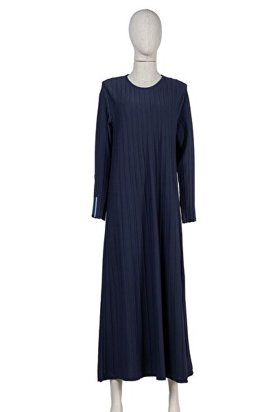 Invee Çubuk Triko Elbise İNDİGO