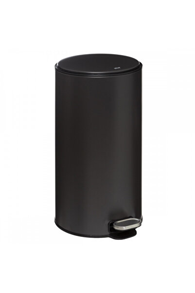 5FIVE Coș de gunoi cu pedală Delta, metalic, negru, 30 litri, 31,5 x 31,5 x Î...