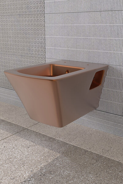 LUCCO Loop Asma Klozet İçi Beyaz Dışı Komple Bronz