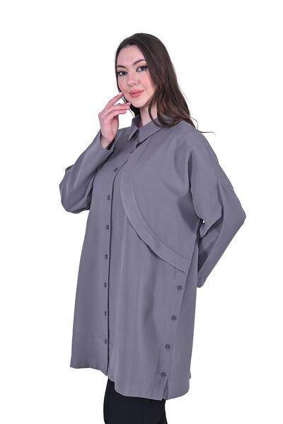 Invee Bolero Modal Shirt Anthracite