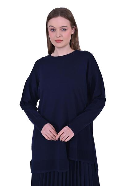 Invee Bekletmeli Tunik LACİVERT