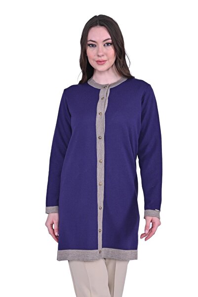 Invee Defne Triko Yün Hırka BEJ-MOR