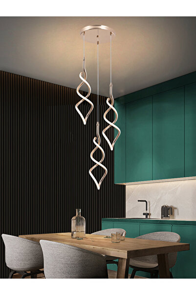 best power Modern LED Chandelier 3-Light 6001-3, 60W Pendant Power, Adjustabl...